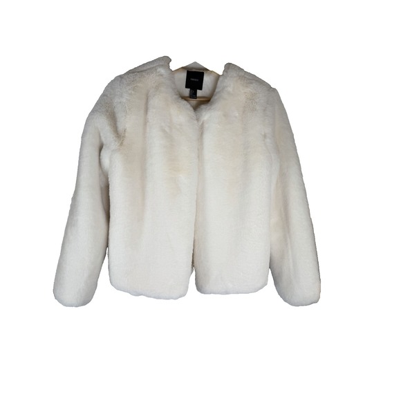 Forever 21 Jackets & Blazers - Y2K Glam Retro Mob Wife Indie Sleaze Twee Forever 21 Junior L Faux Fur Jacket